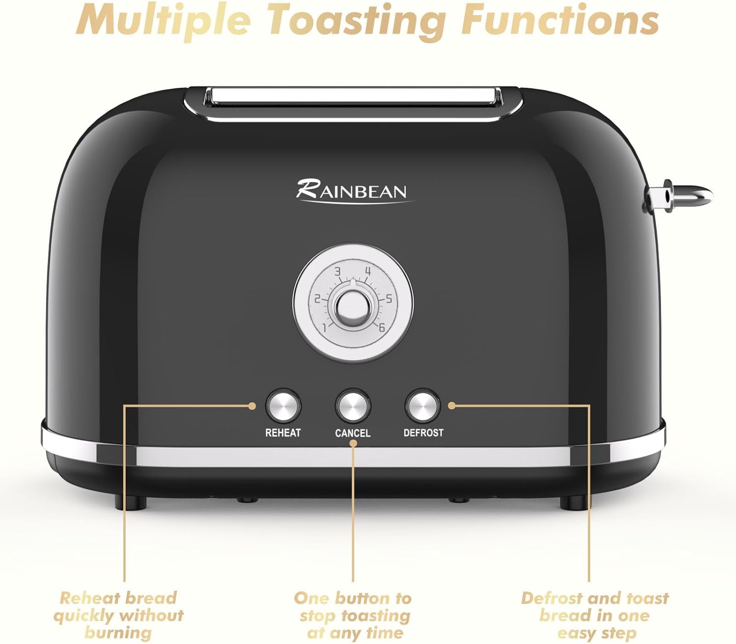 2 Slice Retro Toaster - Jinoutlet