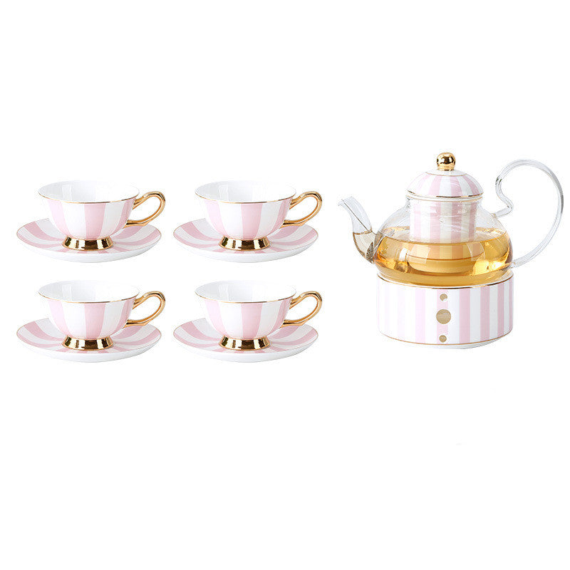 Bone Afternoon Tea Cup Saucer Glass Water Stove Base - Jinoutlet