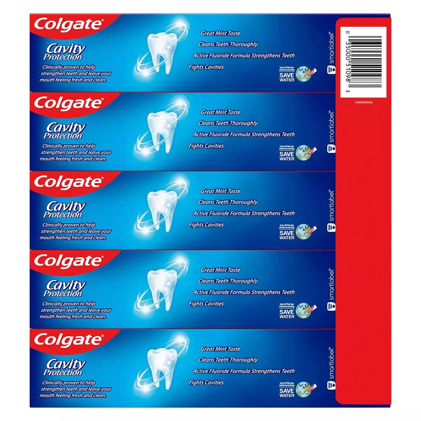 Colgate Cavity Protection Toothpaste with Fluoride, Regular Flavor, 8oz (5 Pack)